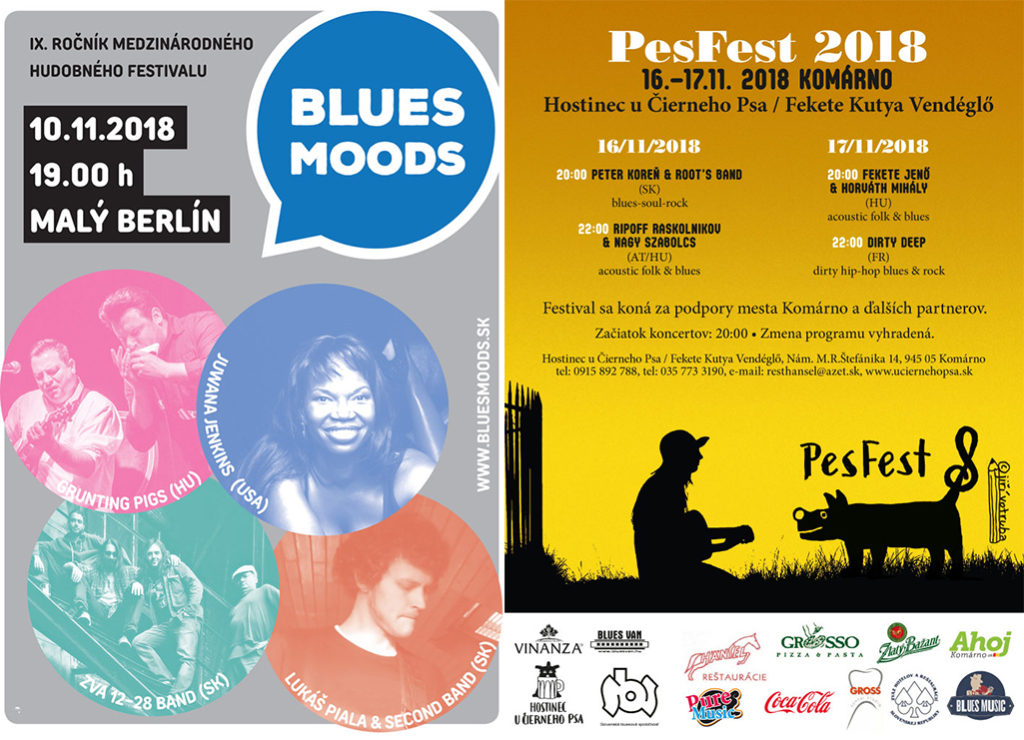 Novembrové bluesové festivaly 2018 na Slovensku a v Česku 