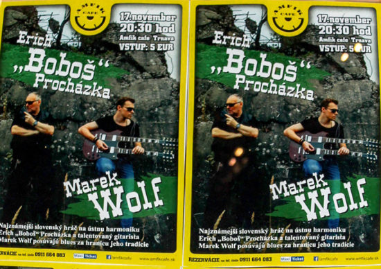 Koncert Erich Boboš Procházka a Marek Wolf v Trnave v Amfik Café