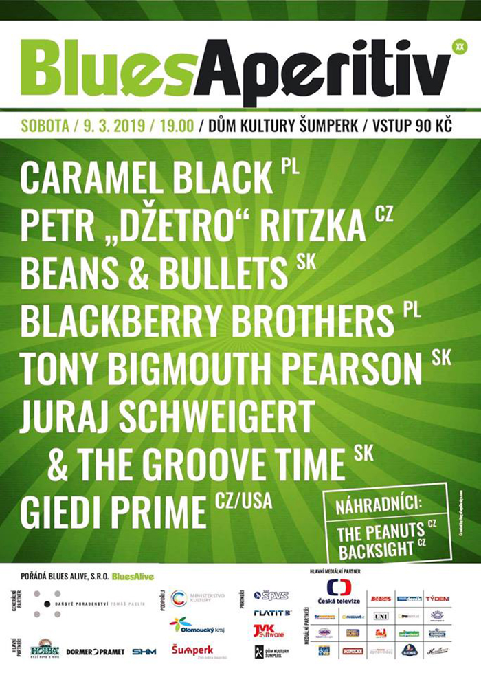 Mezinárodní soutěžní přehlídka Blues Aperitiv 2019 Blues Aperitiv 2019 Šumperk