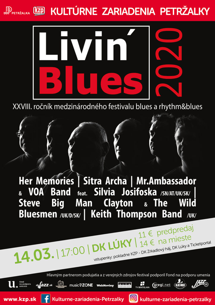 Festival Livin Blues 2020 DK Lúky Bratislava Festival Livin Blues 2020 DK Lúky Bratislava